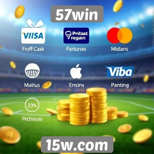 Opções de pagamento disponíveis no 57win